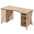**Moderne bureau met L-vorm en opbergmogelijkheden**